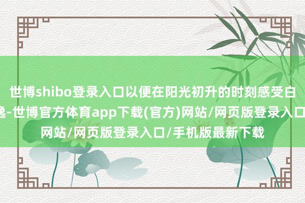 世博shibo登錄入口以便在陽光初升的時(shí)刻感受白河灣的寧靜與飄逸-世博官方體育app下載(官方)網(wǎng)站/網(wǎng)頁版登錄入口/手機(jī)版最新下載